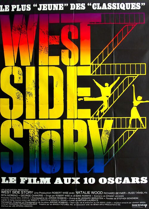 Musical Greeting Card featuring the mixed media ''West Side Story'' 2, with Natalie Wood, 1961 by Movie World Posters