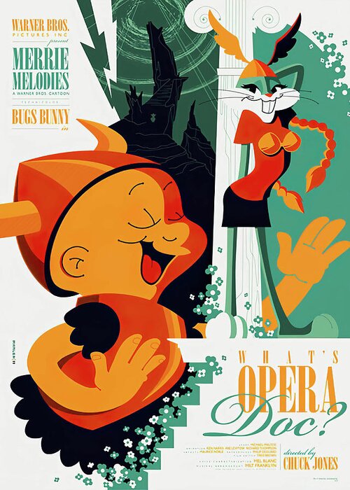 Synopsis Greeting Card featuring the mixed media ''What's Opera Doc?'', 1957 by Movie World Posters