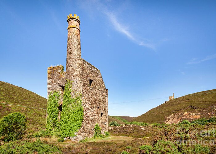Pumping Greeting Card featuring the photograph Wheal Ellen Engine House, Cornwall by Colin and Linda McKie