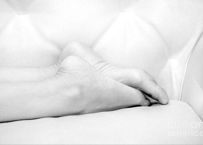 Feet Greeting Card featuring the photograph White feet by Worldwide Photography