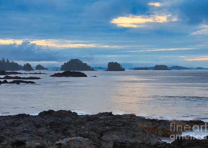 Ucluelet Greeting Card featuring the photograph Islands At Sunrise by Chuck Burdick