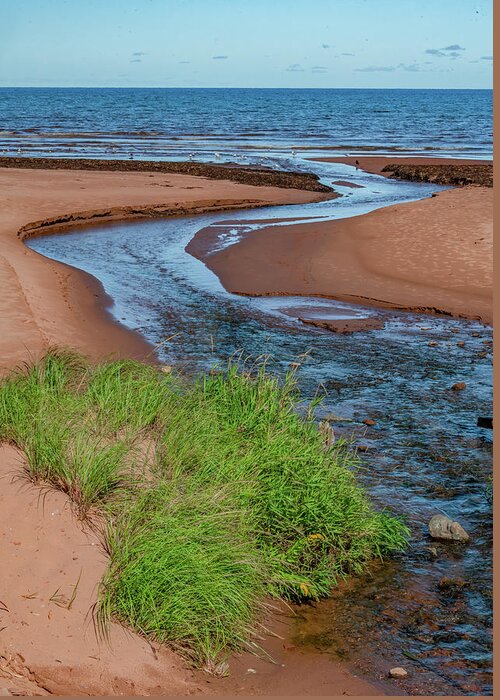 Prince Edward Island Greeting Card featuring the photograph Winding Out To Sea by Marcy Wielfaert