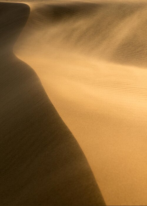 Sand Dune Greeting Card featuring the photograph Windy Sand Dune by Peter Boehringer