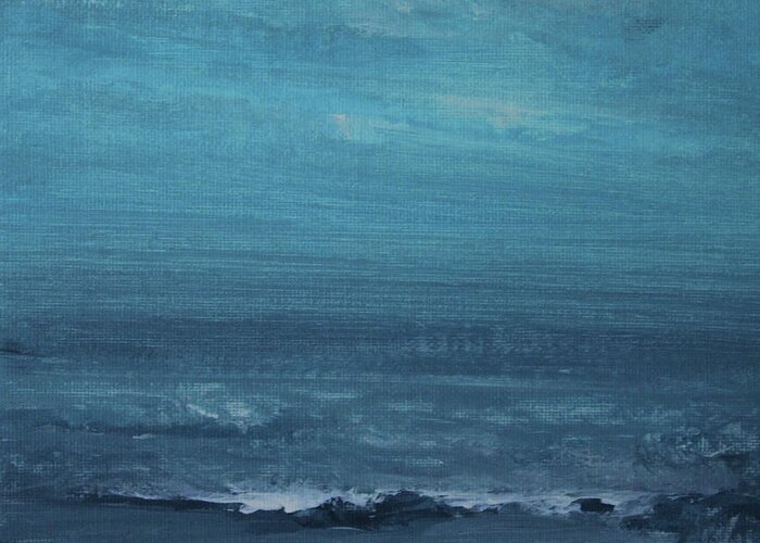 Seascape Greeting Card featuring the painting Winter Blues by Jane See