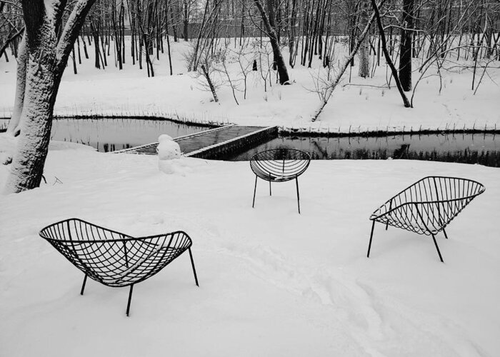 Armchairs Greeting Card featuring the photograph Winter Park by Alex Mir
