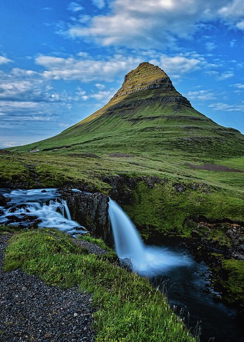 Iceland Greeting Card featuring the photograph Witch's Hat Falls by Tom Singleton