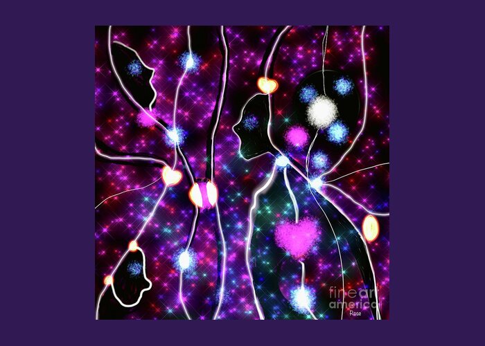 Hearts Greeting Card featuring the digital art Within my brain by Elaine Hayward