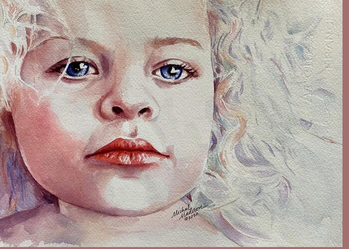 Beautiful Child Greeting Card featuring the painting Within You by Michal Madison