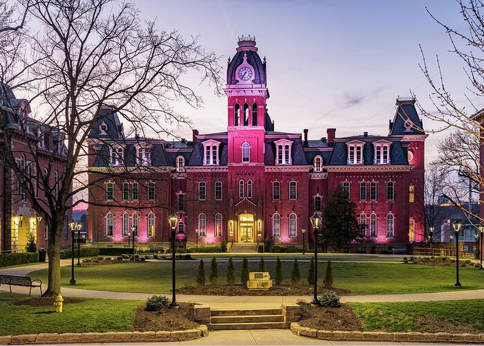 Graduation Greeting Card featuring the photograph Woodburn Hall at West Virginia University in Morgantown WV by Steven Heap