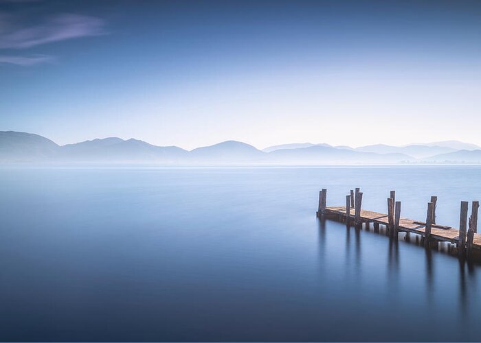 Lake Greeting Card featuring the photograph Blue Morning by Stefano Orazzini