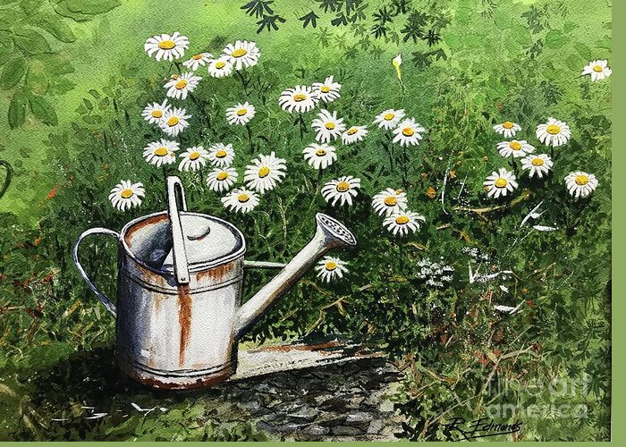 Nature Greeting Card featuring the painting Would like a Drink? by Raymond Edmonds