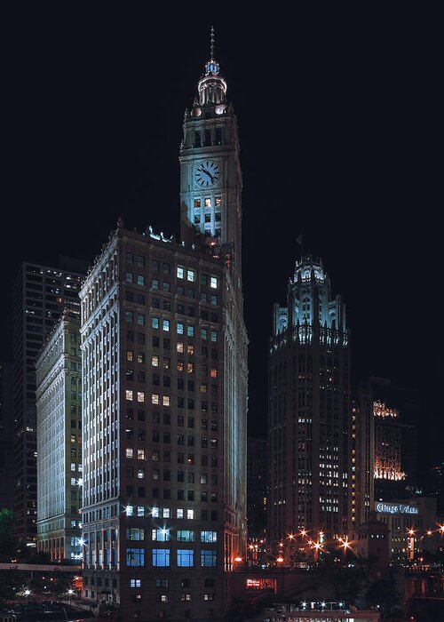 Chicago Greeting Card featuring the photograph Wrigley Building II by Nisah Cheatham