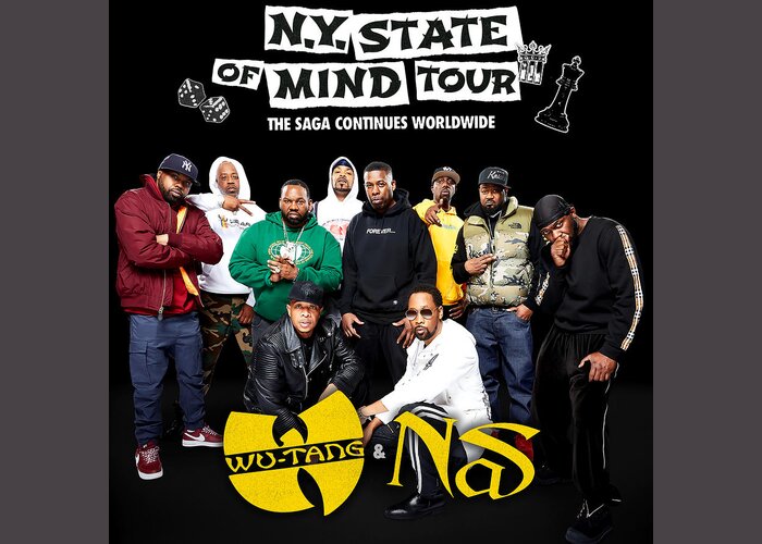 Wutang Clan And Nas Ny State Of My Mind Tour 2023 Ma11 Greeting Card featuring the digital art Wutang Clan And Nas Ny State Of My Mind Tour 2023 Ma11 by Munoz Art