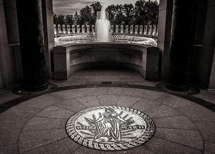 Landscape Photography Greeting Card featuring the photograph WWII Memorial Washington DC by Scott McGuire