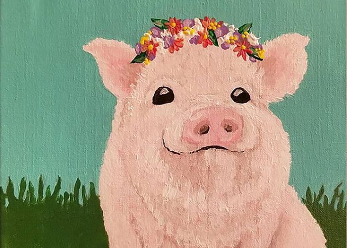 Pig Greeting Card featuring the photograph Year of the Pig by Jean Haynes