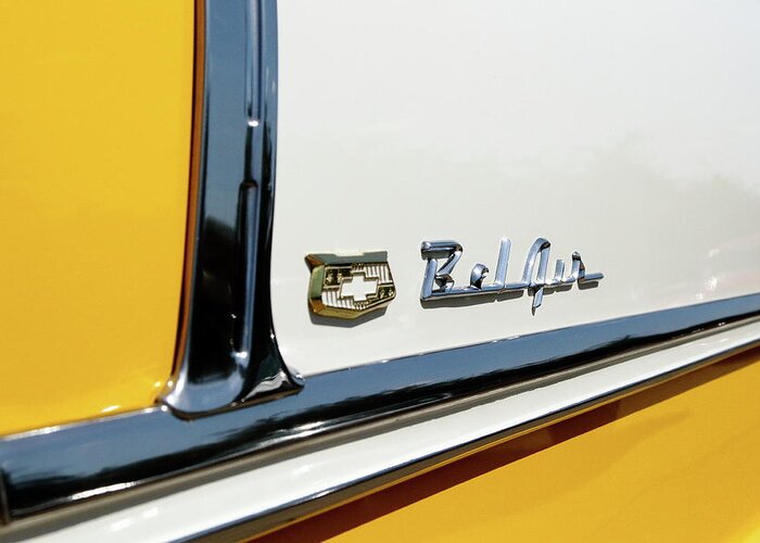 Chevy Bel Air Greeting Card featuring the photograph Yellow Bel by Lens Art Photography By Larry Trager