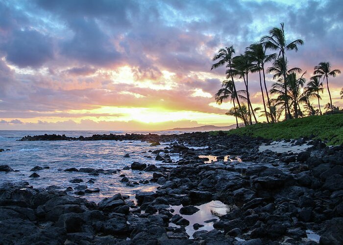 Hawaii Greeting Card featuring the photograph Yellow Sunset by Robert Carter
