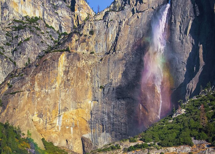  Greeting Card featuring the photograph Yosemite Falls by Louis Raphael