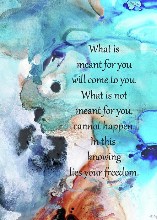 Words Of Wisdom Greeting Card featuring the painting Your Freedom - Inspirational Art - Sharon Cummings by Sharon Cummings