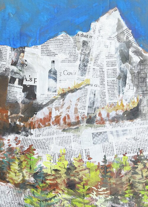 Mountains Greeting Card featuring the painting Zermatt Fall 2020 by Tilly Strauss