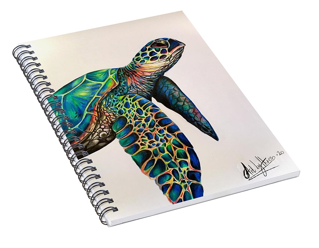 Sea Turtle Spiral Notebook for Sale by Art By Three Sarah Rebekah ...