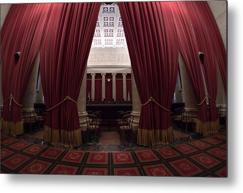 Interior Od Decision Hall In Supreme Court Building In Washington Metal Print