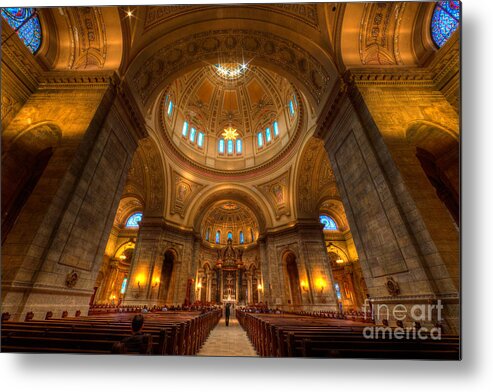 Cathedral Of St Paul Wide Interior St Paul Minnesota Metal Print