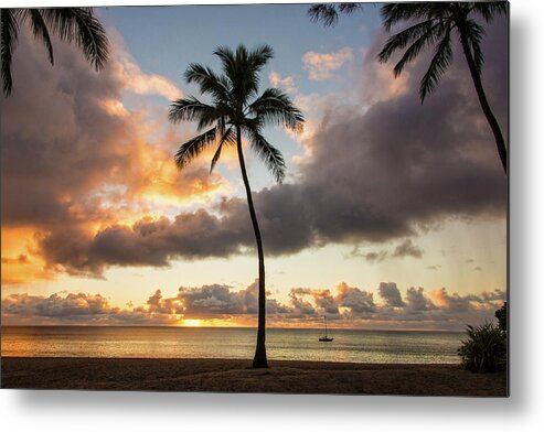 Waimea Beach Sunset - Oahu Hawaii Metal Print by Brian Harig