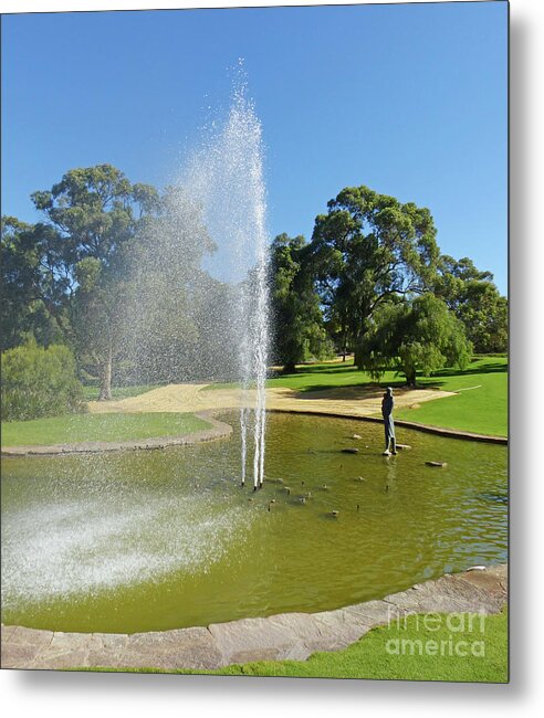 Pioneer Women's Fountain Metal Print featuring the photograph Pioneer Women's Fountain - Kings Park - Perth - Australia by Phil Banks