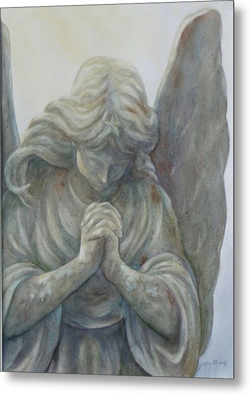 Watercolor Metal Print featuring the painting Angels on High SOLD PRINTS AVAILABLE by Sandy Brindle