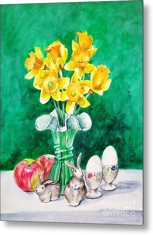 Spring Metal Print featuring the painting Spring Mix by Jane Loveall