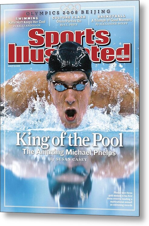 Magazine Cover Metal Print featuring the photograph , 2008 Summer Olympics Sports Illustrated Cover by Sports Illustrated