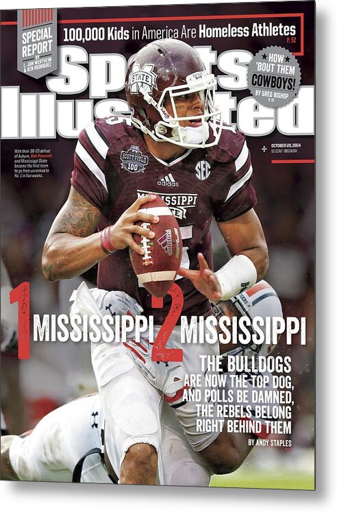 Magazine Cover Metal Print featuring the photograph 1 Mississippi, 2 Mississippi The Bulldogs Are Now The Top Sports Illustrated Cover by Sports Illustrated