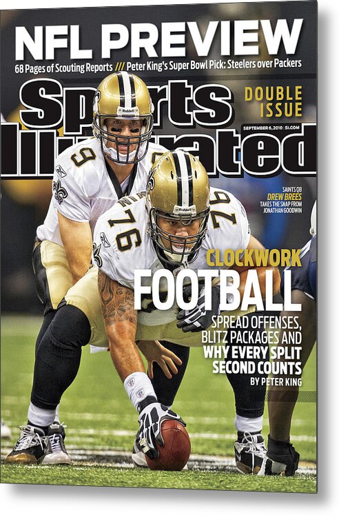 Magazine Cover Metal Print featuring the photograph San Diego Chargers V New Orleans Saints Sports Illustrated Cover #1 by Sports Illustrated