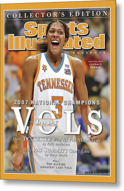 Sports Illustrated Metal Print featuring the photograph University Of Tennessee Candace Parker, 2007 Ncaa National Sports Illustrated Cover by Sports Illustrated