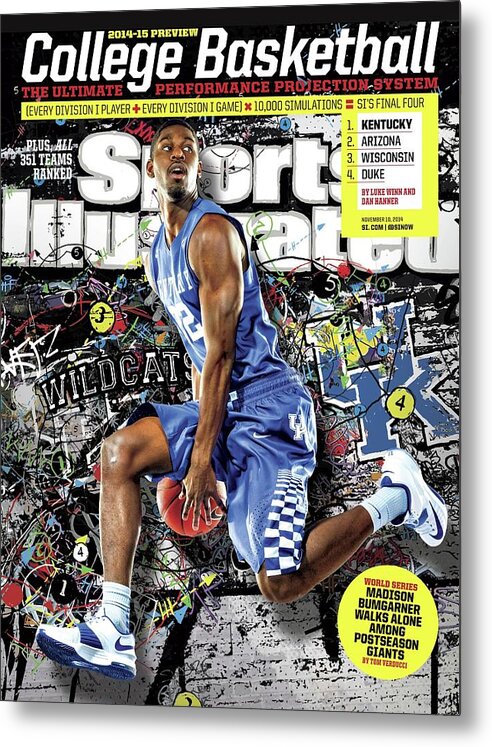 Magazine Cover Metal Print featuring the photograph 2014-15 College Basketball Preview Issue Sports Illustrated Cover by Sports Illustrated