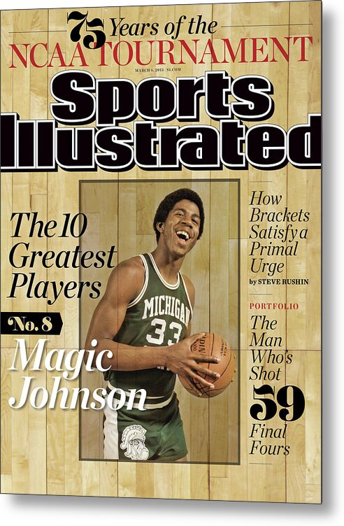 Point Guard Metal Print featuring the photograph The 10 Greatest Players 75 Years Of The Tournament Sports Illustrated Cover #3 by Sports Illustrated