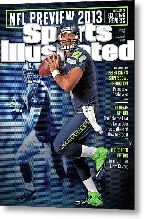 Magazine Cover Metal Print featuring the photograph The New Kings 2013 Nfl Football Preview Issue Sports Illustrated Cover by Sports Illustrated