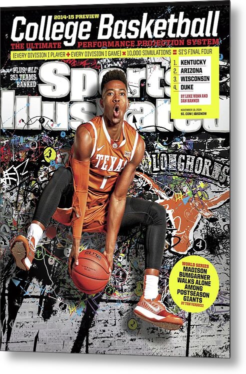 Point Guard Metal Print featuring the photograph 2014-15 College Basketball Preview Issue Sports Illustrated Cover #4 by Sports Illustrated