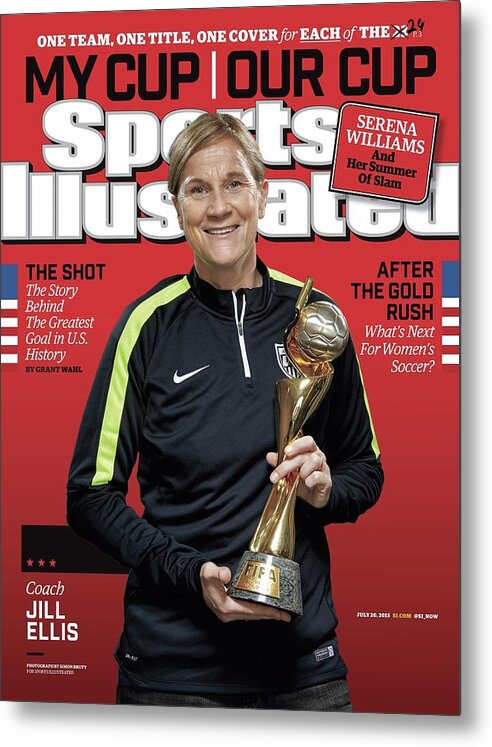 Magazine Cover Metal Print featuring the photograph Us Womens National Team 2015 Fifa Womens World Cup Champions Sports Illustrated Cover #9 by Sports Illustrated