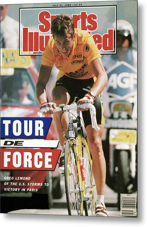 Magazine Cover Metal Print featuring the photograph Adr Agrigel Greg Lemond, 1989 Tour De France Sports Illustrated Cover by Sports Illustrated