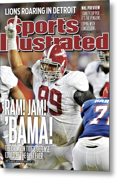 Magazine Cover Metal Print featuring the photograph Alabama V Florida Sports Illustrated Cover by Sports Illustrated
