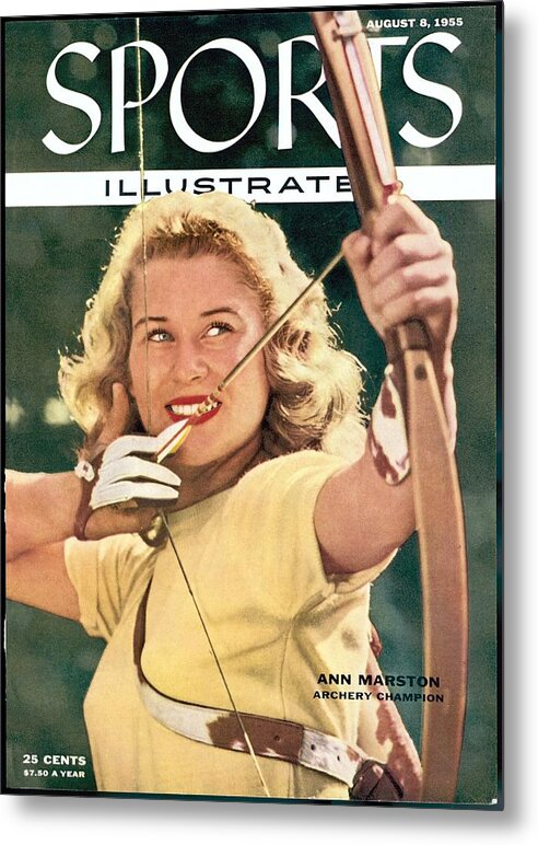 Magazine Cover Metal Print featuring the photograph Ann Marston, Archery Sports Illustrated Cover by Sports Illustrated