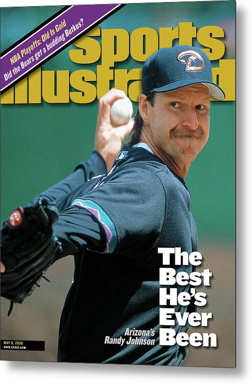 Magazine Cover Metal Print featuring the photograph Arizona Diamondbacks Randy Johnson Sports Illustrated Cover by Sports Illustrated