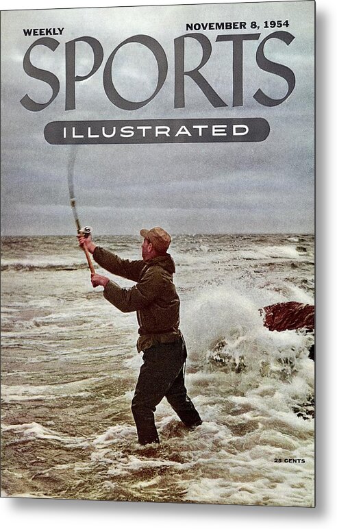 Magazine Cover Metal Print featuring the photograph Bob Sylvester, Surf Casting Sports Illustrated Cover by Sports Illustrated