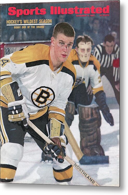 Magazine Cover Metal Print featuring the photograph Boston Bruins Bobby Orr... Sports Illustrated Cover by Sports Illustrated