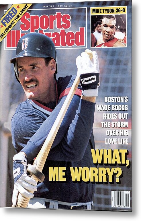Magazine Cover Metal Print featuring the photograph Boston Red Sox Wade Boggs Sports Illustrated Cover by Sports Illustrated
