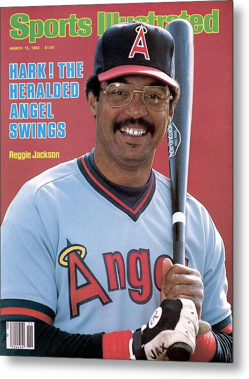 Magazine Cover Metal Print featuring the photograph California Angels Reggie Jackson Sports Illustrated Cover by Sports Illustrated