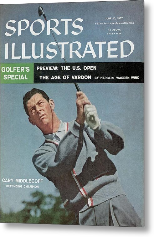 Magazine Cover Metal Print featuring the photograph Cary Middlecoff, Golf Sports Illustrated Cover by Sports Illustrated