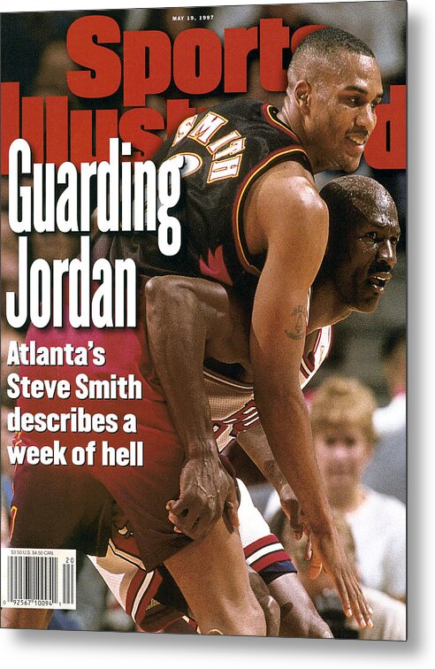Playoffs Metal Print featuring the photograph Chicago Bulls Michael Jordan, 1997 Nba Eastern Conference Sports Illustrated Cover by Sports Illustrated